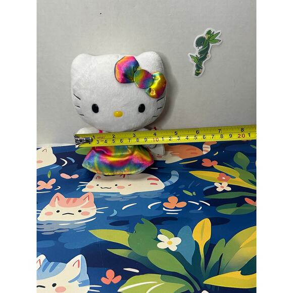 Ty Hello Kitty Rainbow Dress Beanie Buddy Plush Stuffed Animal Doll Sanrio 2013 - Picture 3 of 12
